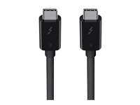 Belkin Thunderbolt 3 - Thunderbolt-kabel - 24 pin USB-C (hann) til 24 pin USB-C (hann) - USB 3.1 Gen 2 / Thunderbolt 3 / DisplayPort 1.2 - 80 cm - svart - for P/N: F4U109tt F2CD084BT0.8MBK