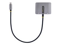 StarTech.com USB C Video Adapter, USB C to HDMI VGA Multiport Adapter w/ 3.5mm Audio Output, 4K 60Hz, HDR, 100W PD 3.0, USB C Monitor Adapter for Laptop, Thunderbolt 3/4 Compatible - USB C Display Travel Adapter (122-USBC-HDMI-4K-VGA) - Dokkingstasjon - USB-C / Thunderbolt 3 / Thunderbolt 4 - HDMI, VGA 122-USBC-HDMI-4K-VGA