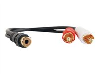 C2G Value Series Y-Cable - Audioadapter - RCA hunn til RCA hann - skjermet - svart 80138