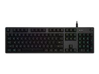 Logitech Gaming G512 - Tastatur - bakgrunnsbelyst - USB - AZERTY - Fransk - tastsvitsj: GX Blue - karbon 920-008940