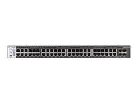 NETGEAR M4300-48X - Switch - L3 - Styrt - 48 x 10 Gigabit Ethernet + 4 x delt 10 Gigabit SFP+ - front til bakside-luftflyt - rackmonterbar XSM4348CS-100NES