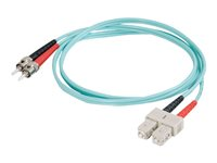 C2G SC-ST 10Gb 50/125 OM3 Duplex Multimode PVC Fiber Optic Cable (LSZH) - Nettverkskabel - ST flermodus (hann) til SC flermodus (hann) - 10 m - fiberoptisk - dupleks - 50 / 125 mikroner - OM3 - halogenfri - akvamarin 85527