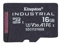 Kingston Industrial - Flashminnekort - 16 GB - A1 / Video Class V30 / UHS-I U3 / Class10 - microSDHC UHS-I SDCIT2/16GBSP