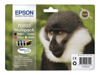 Epson T0895 Multipack - 4-pack - svart, gul, cyan, magenta - original - blister - blekkpatron - for Stylus S21, SX110, SX115, SX210, SX215, SX218, SX400, SX410, SX415; Stylus Office BX300 C13T08954010