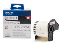 Brother DK22251 - Svart/rød på hvitt - Rull (6,2 cm x 15,24 m) 1 rull(er) sammenhengende etikettpapir DK22251