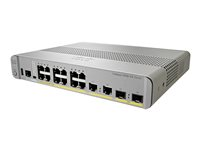 Cisco Catalyst 3560CX-12PC-S - Switch - Styrt - 12 x 10/100/1000 (PoE+) + 2 x kombo-Gigabit SFP - stasjonær, rackmonterbar, DIN-skinnemonterbar, veggmonterbar - PoE+ (240 W) - oppusset WS-C3560CX12PCS-RF