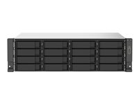 QNAP TS-1673AU-RP - NAS-server - 16 brønner - kan monteres i rack - SATA 6Gb/s - RAID RAID 0, 1, 5, 6, 10, JBOD, 5 hot spare, 6 hot spare, 10 hot spare - RAM 16 GB - Gigabit Ethernet / 2.5 Gigabit Ethernet - iSCSI støtte - 3U TS-1673AU-RP-16G