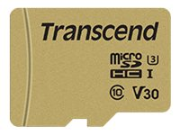 Transcend 500S - Flashminnekort (microSDHC til SD-adapter inkludert) - 16 GB - Video Class V30 / UHS-I U3 / Class10 - microSDHC TS16GUSD500S