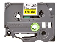 Brother TZe-S641 - Sterkt adhesiv - svart på gult - Rull (1,8 cm x 8 m) 1 kassett(er) laminert teip - for P-Touch PT-3600, D400, D450, D600, D800, E310, E550, P900, P950; P-Touch Cube Plus PT-P710 TZES641