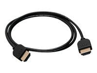 C2G 6ft 4K HDMI Cable - Ultra Flexible Cable with Low Profile Connectors - HDMI-kabel - HDMI hann til HDMI hann - 1.83 m - dobbeltisolert - svart 41364