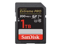 SanDisk Extreme Pro - Flashminnekort - 1 TB - Video Class V30 / UHS-I U3 / Class10 - SDXC UHS-I SDSDXXD-1T00-GN4IN