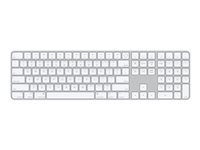 Apple Magic Keyboard with Touch ID and Numeric Keypad - Tastatur - Bluetooth, USB-C - QWERTY - Internasjonal engelsk / kanadisk fransk MK2C3Z/A