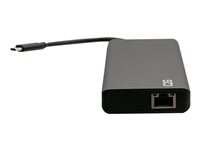 C2G USB C Docking Station - Dual Monitor Docking Station with 4K HDMI, USB, Ethernet, and AUX - Power Delivery up to 60W - Dokkingstasjon - USB-C / Thunderbolt 3 - 2 x HDMI - GigE - TAA-samsvar C2G54488