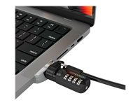 Compulocks Ledge Lock Adapter for MacBook Pro 14" M1, M2 & M3 with Combination Cable - Sikkerhetssporlåsadapter - med kodelås - for Apple MacBook Pro 14.2 in (M1, M2, M3) MBPR14LDG01CL