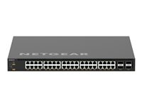 NETGEAR AV Line M4350-40X4C - Switch - L3 - Styrt - 40 x 100/1000/2.5G/5G/10GBase-T (PoE++) + 4 x 40/100 Gigabit QSFP28 - front til bakside-luftflyt - rackmonterbar - PoE++ (196 W) XSM4344C-100NES