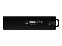 Kingston IronKey D500S - USB-flashstasjon - kryptert - FIPS 140-3 Level 3 - 64 GB - USB 3.2 Gen 1 - TAA-samsvar IKD500S/64GB