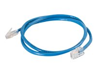 C2G Cat5e Non-Booted Unshielded (UTP) Network Patch Cable - Koblingskabel - RJ-45 (hann) til RJ-45 (hann) - 2 m - UTP - CAT 5e - flertrådet, uniboot - blå 83023