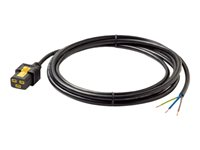 APC - Strømkabel - IEC 60320 C19 til 3-tråders fastkabel - AC 240 V - 16 A - 3 m - svart - for P/N: SMT2200I-AR, SMT2200R2I-AR, SMT3000I-AR, SMT3000R2I-AR, SRT1500XLI, SRT2200XLI-KR AP8759