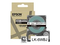Epson LabelWorks LK-6WBJ - Svart på matthvitt - Rull (2,4 cm x 8 m) 1 kassett(er) hengeboks - tapepatron - for LabelWorks LW-C610 C53S672064
