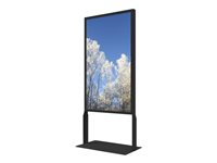 HI-ND Floorstand H Single - Stativ - portrett - for LED-panel for digitalsignatur - svart, RAL 9005 - skjermstørrelse: 75" - plassering på gulv - for Samsung QM75R FS7511-5001-02