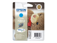 Epson T0612 - 8 ml - cyan - original - blære med RF/lyd-alarm - blekkpatron - for Stylus D68, D88, DX3800, DX3850, DX4200, DX4250, DX4800, DX4850 C13T06124020