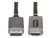 StarTech.com 6ft (2m) DisplayPort to HDMI Adapter Cable, 8K 60Hz, 4K 144Hz, HDR10, DP 1.4 to HDMI 2.1 Active Video Converter, DisplayPort Desktop to HDMI Monitor, M/M - DisplayPort to HDMI Cord (133DISPLAYPORTHDMI21) - Adapterkabel - DisplayPort hann til HDMI hann - 2 m - romgrå - 4K-støtte, 8K-støtte, aktiv 133DISPLAYPORTHDMI21