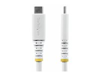 StarTech.com - USB-kabel - 24 pin USB-C (hann) til 24 pin USB-C (hann) - USB4 / Thunderbolt 3 / Thunderbolt 4 / DisplayPort 1.4 - 2 m - 4K 120 Hz støtte, robust, utvidet effektområde (EPR), støtte for Power Delivery 3,1, fleksibel - hvit CC2M20GUSB4TPW