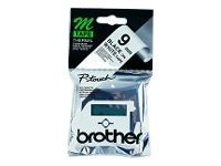 Brother M-K221SBZ - Svart på hvitt - Rull (0,9 cm x 4 m) 1 kassett(er) ulaminert teip - for P-Touch PT-55, PT-65, PT-75, PT-80, PT-85, PT-BB4, PT-M95 MK221SBZ