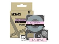 Epson LabelWorks LK-4PAS - Myk rosa/grå - Rull (1,2 cm) 1 kassett(er) tape - for LabelWorks LW-C410, LW-C610 C53S672103