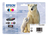 Epson 26 Multipack - 4-pack - svart, gul, cyan, magenta - original - blekkpatron - for Expression Premium XP-510, 520, 600, 605, 610, 615, 620, 625, 700, 710, 720, 800, 810, 820 C13T26164010