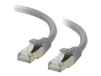 C2G Cat6a Booted Shielded (STP) Network Patch Cable - Koblingskabel - RJ-45 (hann) til RJ-45 (hann) - 3 m - STP - CAT 6a - formstøpt, uten hindringer, flertrådet - grå 89904