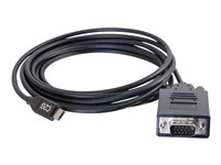 C2G 10ft USB C to VGA Cable - USB C to VGA Adapter - Video Adapter Cable - M/M - Adapterkabel - 24 pin USB-C hann til HD-15 (VGA) hann - 3.05 m - svart 26897
