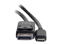 C2G 2.7m (9ft) USB C to DisplayPort Adapter Cable Black - 4K Audio / Video Adapter - Ekstern videoadapter - USB-C - DisplayPort - svart 80543