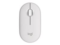 Logitech Pebble Mouse 2 M350s - Mus - optisk - 3 knapper - trådløs - Bluetooth 5.2 LE - tonalhvit 910-007013