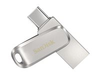 SanDisk Ultra Dual Drive Luxe - USB-flashstasjon - 256 GB - USB 3.1 Gen 1 / USB-C - sølv SDDDC4-256G-G46