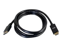 C2G 6ft DisplayPort Male to HDMI Male Passive Adapter Cable - 4K 30Hz - Video adapter - DisplayPort hann til HDMI hann - 1.8 m - svart - passiv, 4K-støtte 84433