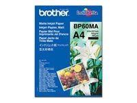 Brother BP60MA Matte Inkjet Paper - Matt - A4 (210 x 297 mm) - 145 g/m² - 25 ark papir - for Brother DCP-J1140, J1200, J1800, J4140, J926, J981, MFC-J2340, J3540, J3940, J4335, J739 BP60MA