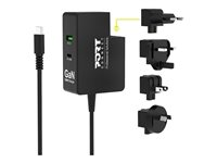 PORT Connect - Strømadapter - 100 watt - 5 A - PD, QC - 3 utgangskontakter (USB, 24 pin USB-C) 902103