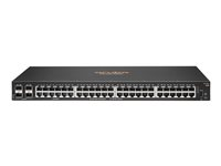 HPE Aruba 6100 48G 4SFP+ Switch - Switch - Styrt - 48 x 10/100/1000 + 4 x 1 Gigabit / 10 Gigabit SFP+ - side til side-luftflyt - rackmonterbar JL676A#ABB