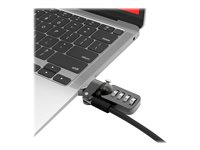 Compulocks MacBook Air M1 2020 Lock Adapter With Combination Lock - Sikkerhetssporlåsadapter - med kombokabellås - sølv MBALDG03CL