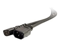 C2G 250 Volt Hot Condition Power Cord Extension - Strømforlengelseskabel - IEC 60320 C15 til IEC 60320 C14 - AC 250 V - 2 m - formstøpt - svart 80634