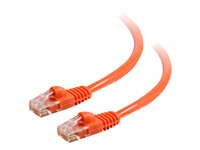 C2G Cat5e Booted Unshielded (UTP) Network Patch Cable - Koblingskabel - RJ-45 (hann) til RJ-45 (hann) - 1 m - UTP - CAT 5e - formstøpt, uten hindringer, flertrådet - oransje 83603