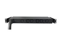 APC Basic Rack PDU - Strømfordelerenhet (kan monteres i rack) - AC 400 V - 22 kW - 3-faset - inngang: IEC 60309 - utgangskontakter: 6 (IEC 60320 C19) - 2.44 m kabel - svart - for P/N: SCL500RM1U, SMX2KR2UX145, SMX3KR2UNCX145, SMX750CUS, SRTL5KRM2UI-HW, SRYL15K20RMXLT AP7526
