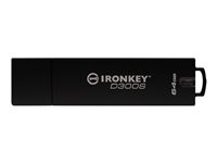IronKey D300S - USB-flashstasjon - kryptert - 64 GB - USB 3.1 Gen 1 - FIPS 140-2 Level 3 - TAA-samsvar IKD300S/64GB