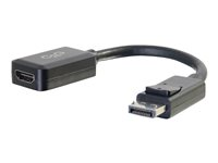 C2G 8in DisplayPort to HDMI Adapter - DP to HDMI Adapter - 1080p - Black - M/F - Video adapter - DisplayPort hann til HDMI hunn - 20.3 cm - skjermet - svart 54322