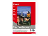 Canon Photo Paper Plus SG-201 - Halvblank - A4 (210 x 297 mm) - 260 g/m² - 20 ark fotopapir - for PIXMA iP3680, MG8250, MP198, MP228, MP245, MP258, MP476, PRO-1, PRO-10, 100, TS7450; S450 1686B021