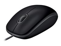 Logitech B110 Silent - Mus - høyre- og venstrehåndet - optisk - 3 knapper - kablet - USB 910-005508