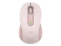 Logitech Signature M650 - Mus - optisk - 5 knapper - trådløs - Bluetooth, 2.4 GHz - Logitech Logi Bolt USB-mottaker - rosa 910-006254