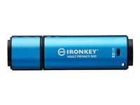 Kingston IronKey Vault Privacy 50C - USB-flashstasjon - kryptert - 32 GB - USB-C 3.2 Gen 1 - TAA-samsvar IKVP50C/32GB