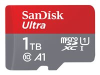 SanDisk Ultra - Flashminnekort (microSDXC til SD-adapter inkludert) - 1 TB - A1 / UHS-I U1 / Class10 - microSDXC UHS-I SDSQUA4-1T00-GN6MA